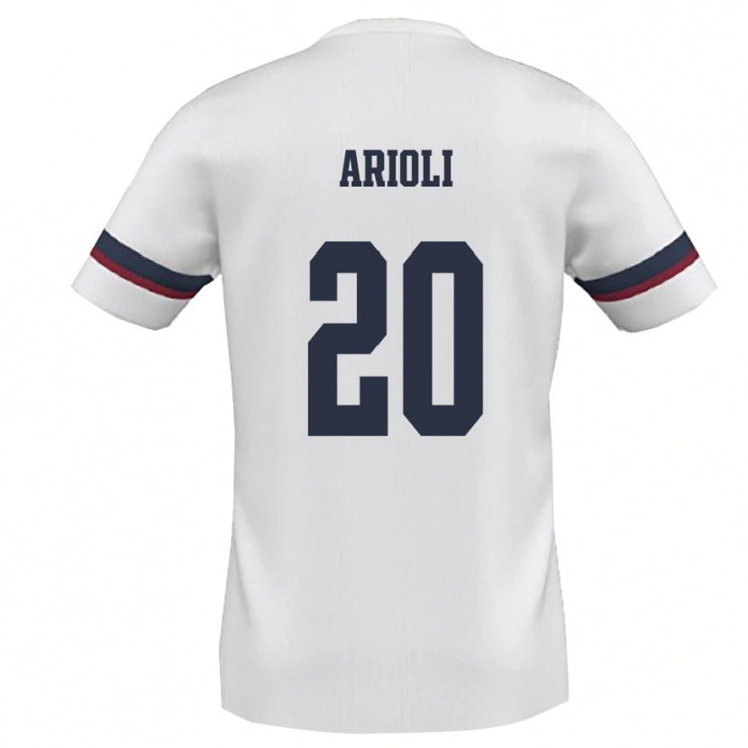 Danxen Dames Alessandro Arioli #20 Wit Rood Uitshirt Uittenue 2025/26 T-Shirt