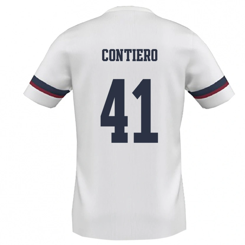 Danxen Dames Edoardo Contiero #41 Wit Rood Uitshirt Uittenue 2025/26 T-Shirt