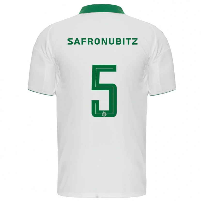Danxen Dames Dan Safronubitz #5 Wit Groen Uitshirt Uittenue 2025/26 T-Shirt