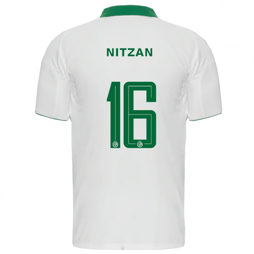 Danxen Dames Itamar Nitzan #16 Wit Groen Uitshirt Uittenue 2025/26 T-Shirt