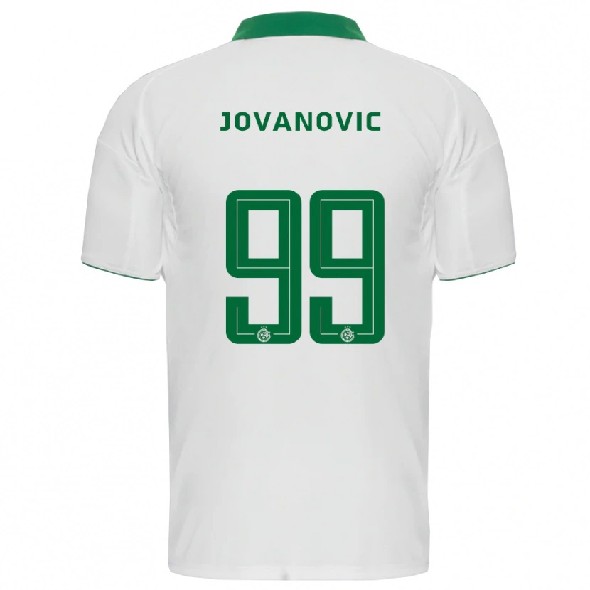 Danxen Dames Djordje Jovanovic #99 Wit Groen Uitshirt Uittenue 2025/26 T-Shirt