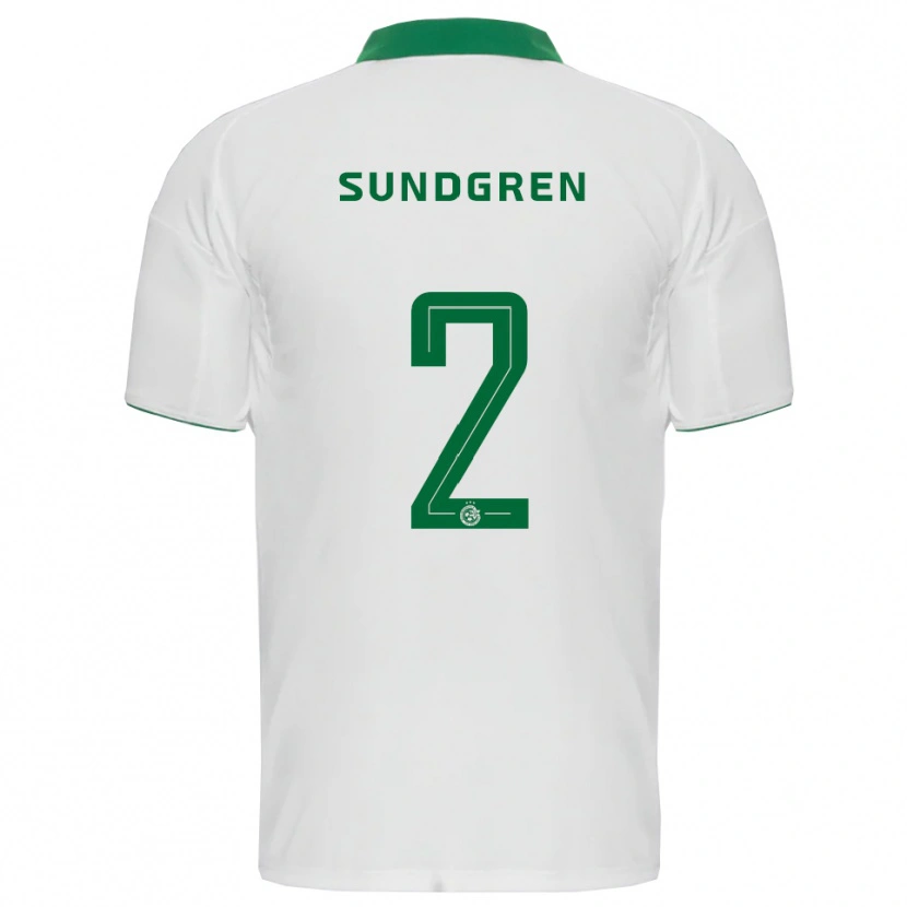 Danxen Dames Daniel Sundgren #2 Wit Groen Uitshirt Uittenue 2025/26 T-Shirt