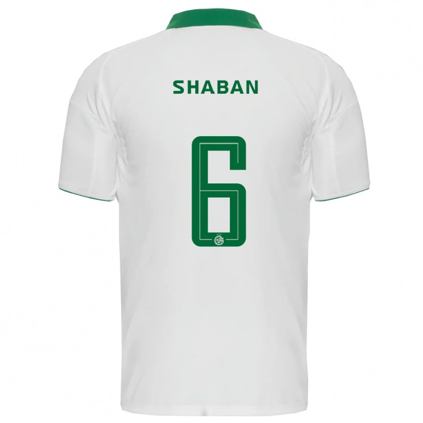 Danxen Dames Loay Shaban #6 Wit Groen Uitshirt Uittenue 2025/26 T-Shirt