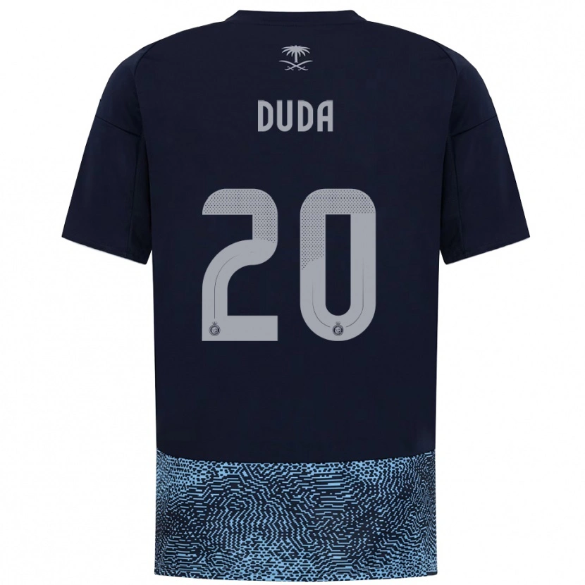 Danxen Dames Duda Francelino #20 Donkerblauw Hemelsblauw Uitshirt Uittenue 2025/26 T-Shirt