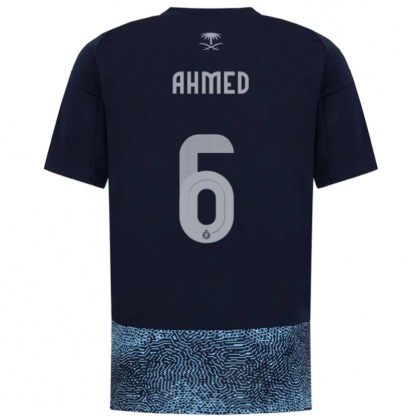 Danxen Dames Aseel Ahmed #6 Donkerblauw Hemelsblauw Uitshirt Uittenue 2025/26 T-Shirt