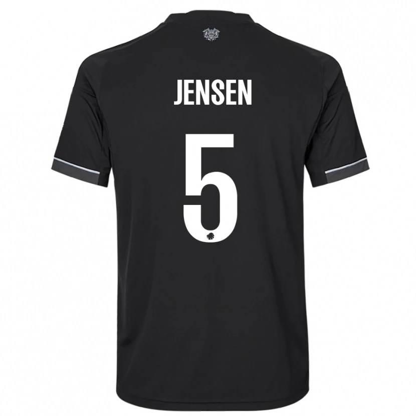 Danxen Dames Emma Jensen #5 Zwart Wit Uitshirt Uittenue 2025/26 T-Shirt