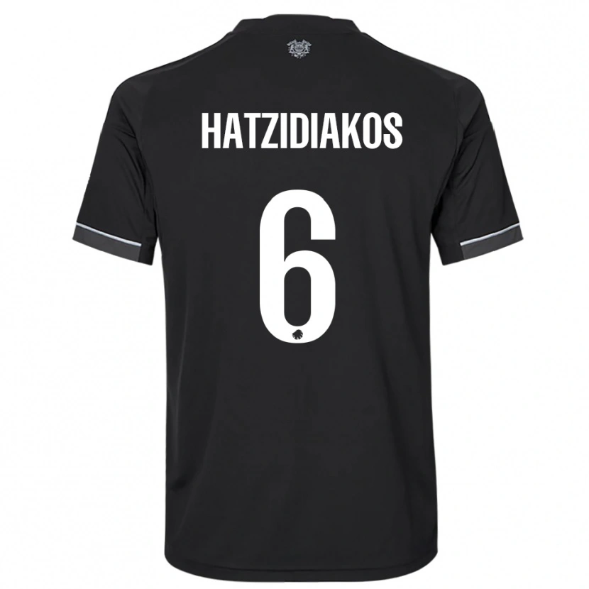 Danxen Dames Pantelis Hatzidiakos #6 Zwart Wit Uitshirt Uittenue 2025/26 T-Shirt