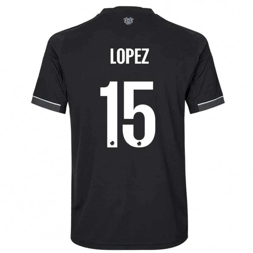 Danxen Dames Marcos López #15 Zwart Wit Uitshirt Uittenue 2025/26 T-Shirt