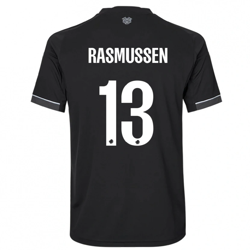 Danxen Dames Sara Rasmussen #13 Zwart Wit Uitshirt Uittenue 2025/26 T-Shirt