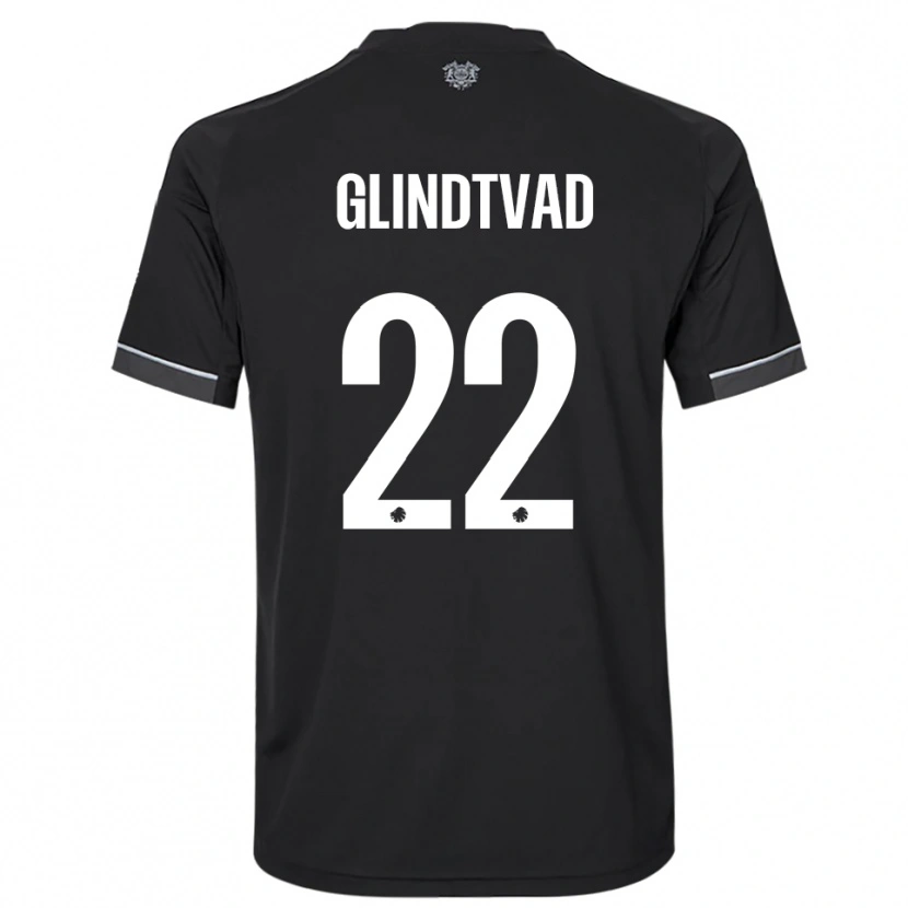 Danxen Dames William Glindtvad #22 Zwart Wit Uitshirt Uittenue 2025/26 T-Shirt