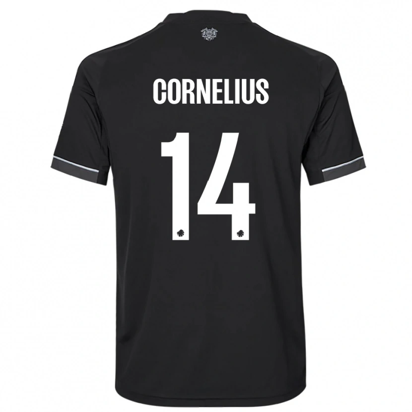 Danxen Dames Andreas Cornelius #14 Zwart Wit Uitshirt Uittenue 2025/26 T-Shirt