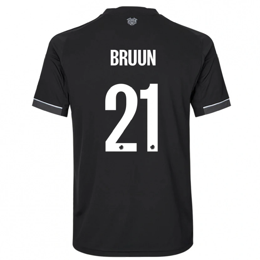 Danxen Dames Alfred Bruun #21 Zwart Wit Uitshirt Uittenue 2025/26 T-Shirt