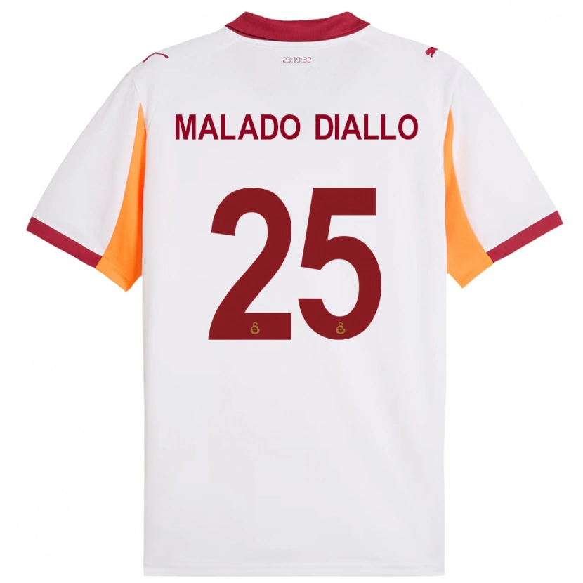 Danxen Dames Hapsatou Malado Diallo #25 Wit Rood Uitshirt Uittenue 2025/26 T-Shirt