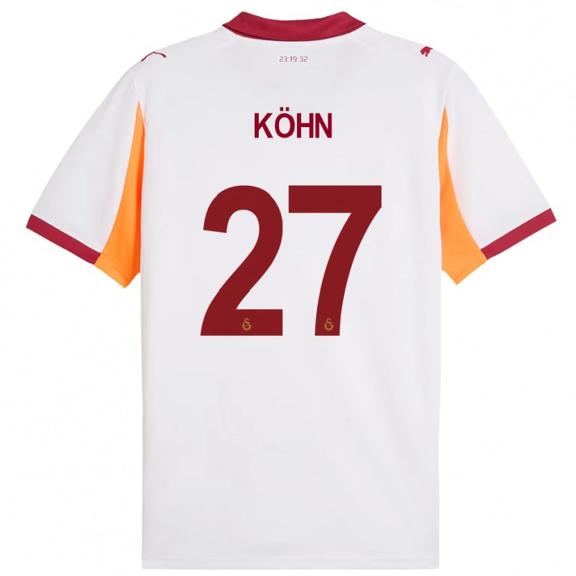 Danxen Dames Derrick Köhn #27 Wit Rood Uitshirt Uittenue 2025/26 T-Shirt
