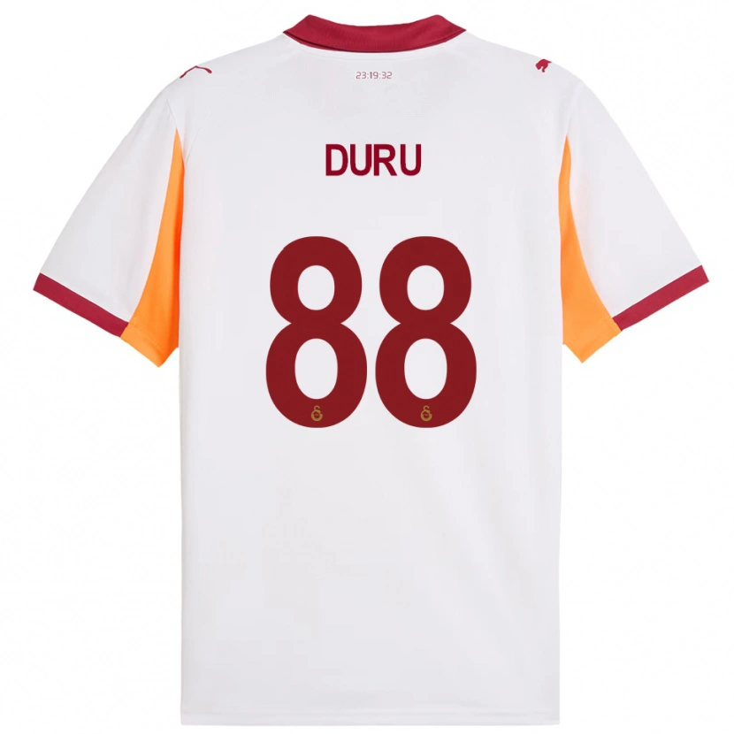 Danxen Dames Mustafa Duru #88 Wit Rood Uitshirt Uittenue 2025/26 T-Shirt