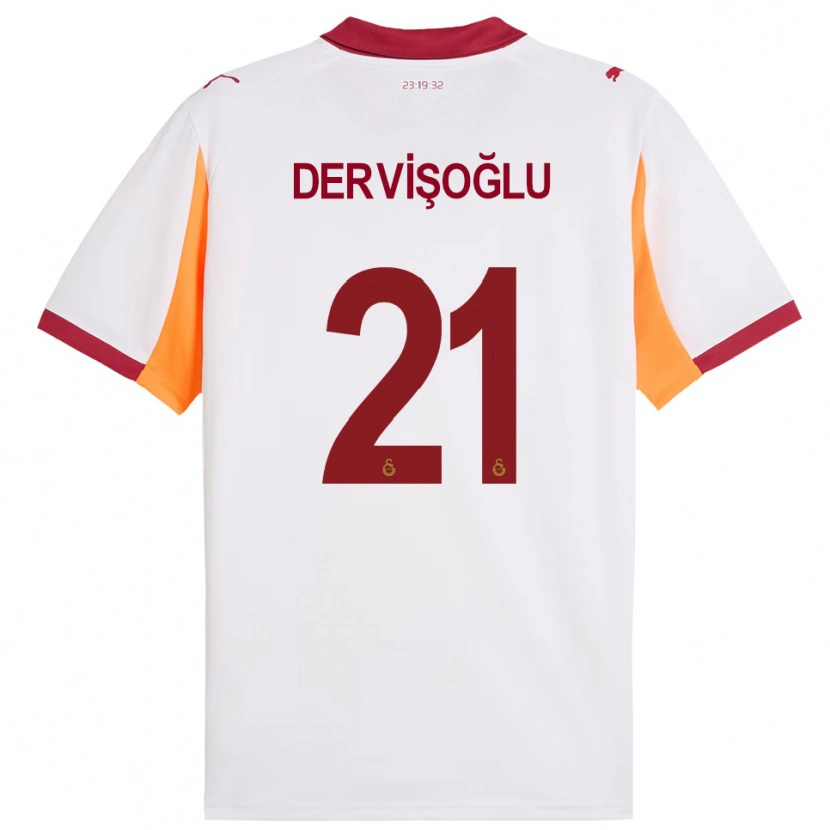 Danxen Dames Halil Dervişoğlu #21 Wit Rood Uitshirt Uittenue 2025/26 T-Shirt