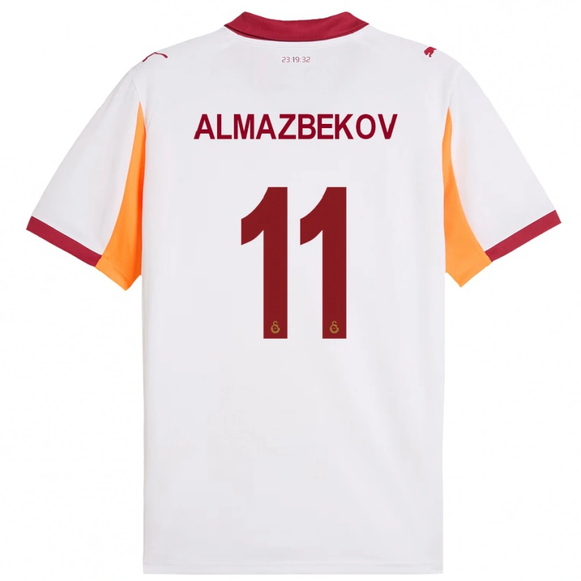 Danxen Dames Beknaz Almazbekov #11 Wit Rood Uitshirt Uittenue 2025/26 T-Shirt