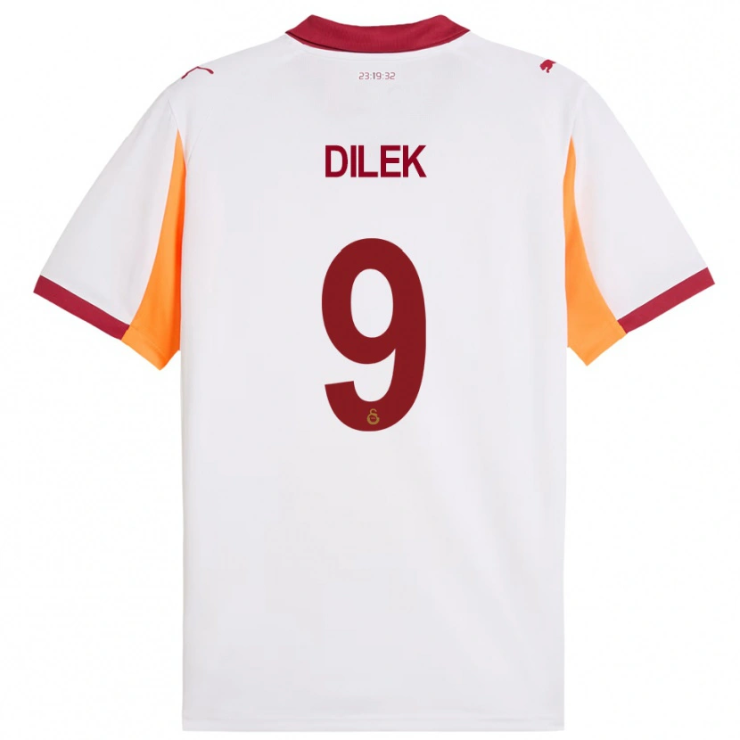 Danxen Dames Yalin Dilek #9 Wit Rood Uitshirt Uittenue 2025/26 T-Shirt