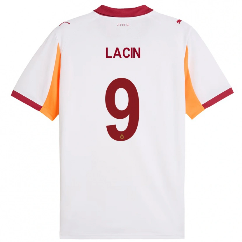 Danxen Dames Elanur Laçin #9 Wit Rood Uitshirt Uittenue 2025/26 T-Shirt