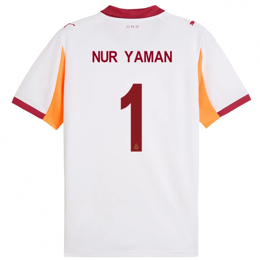 Danxen Dames Gamze Nur Yaman #1 Wit Rood Uitshirt Uittenue 2025/26 T-Shirt