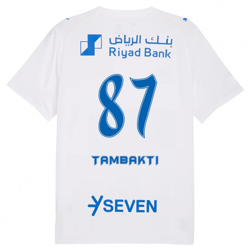 Danxen Dames Hassan Tambakti #87 Wit Blauw Uitshirt Uittenue 2025/26 T-Shirt