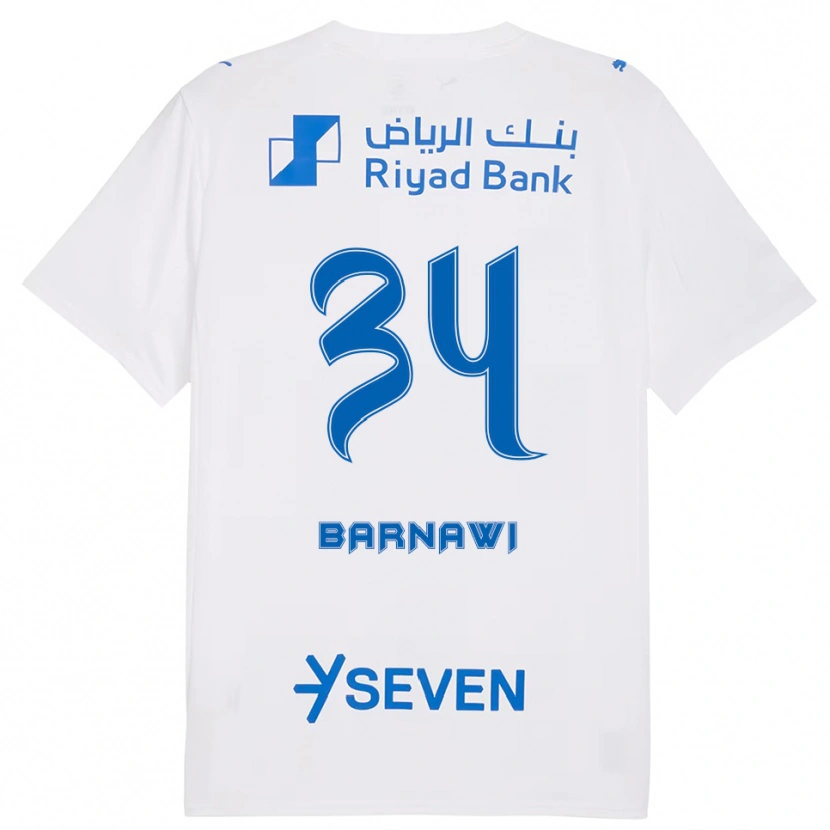 Danxen Dames Saleh Barnawi #34 Wit Blauw Uitshirt Uittenue 2025/26 T-Shirt