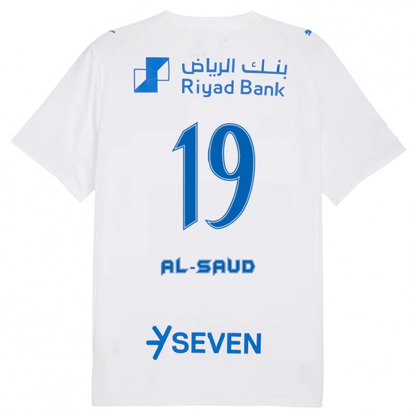 Danxen Dames Manal Al-Saud #19 Wit Blauw Uitshirt Uittenue 2025/26 T-Shirt