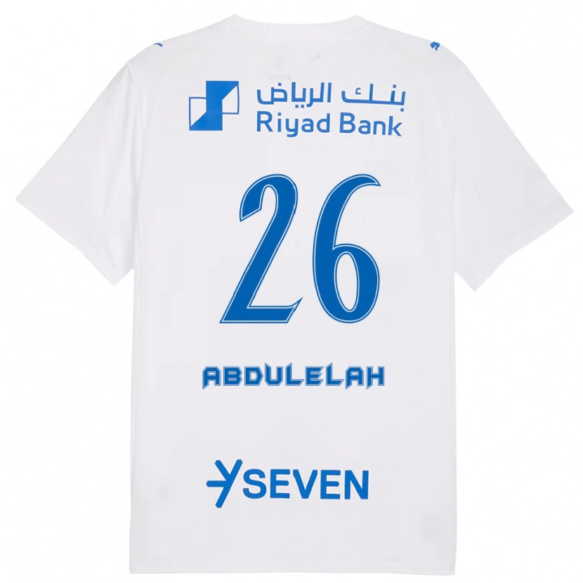 Danxen Dames Abdulelah Al-Malki #26 Wit Blauw Uitshirt Uittenue 2025/26 T-Shirt