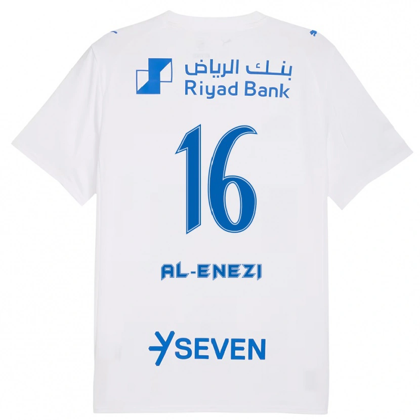 Danxen Dames Manar Al-Enezi #16 Wit Blauw Uitshirt Uittenue 2025/26 T-Shirt