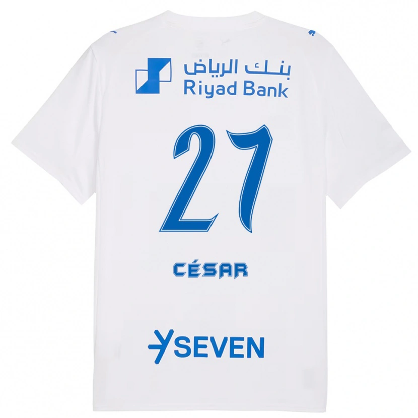 Danxen Dames Kaio César #27 Wit Blauw Uitshirt Uittenue 2025/26 T-Shirt