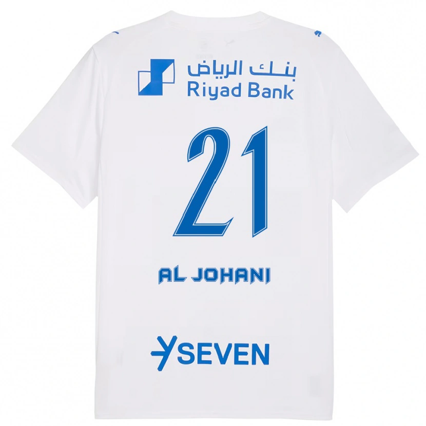 Danxen Dames Joury Al-Johani #21 Wit Blauw Uitshirt Uittenue 2025/26 T-Shirt