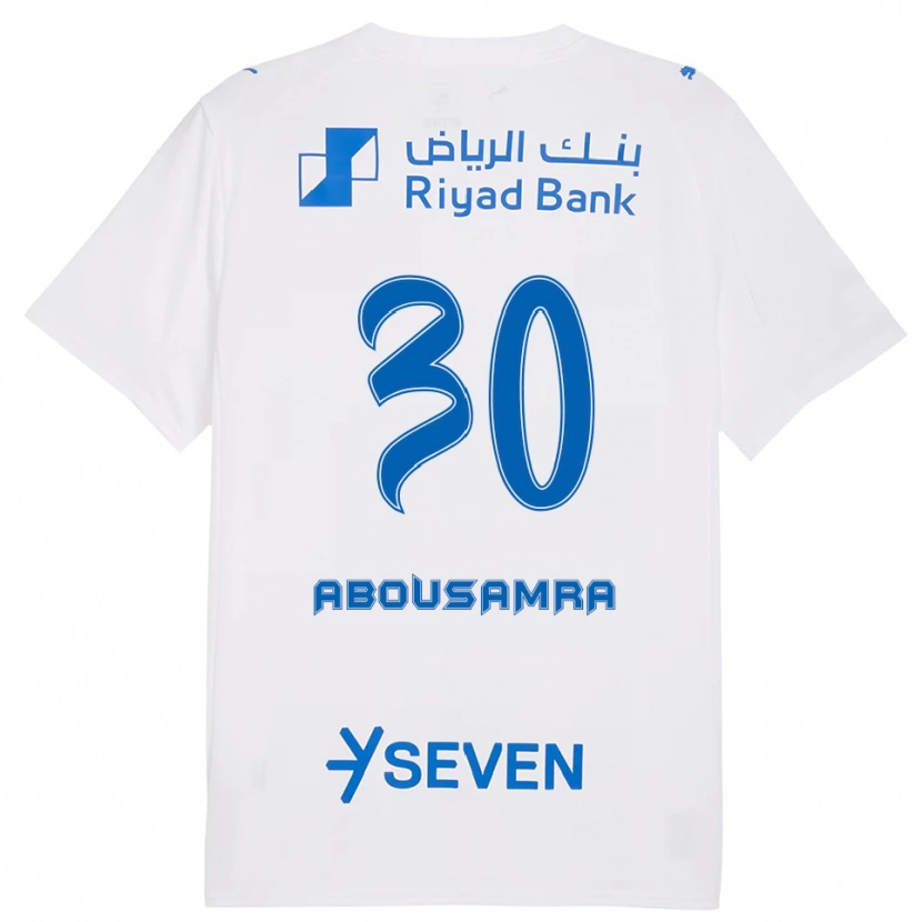 Danxen Dames Lamar Abousamra #30 Wit Blauw Uitshirt Uittenue 2025/26 T-Shirt
