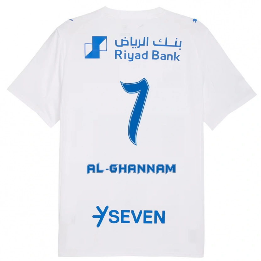 Danxen Dames Khalid Al-Ghannam #7 Wit Blauw Uitshirt Uittenue 2025/26 T-Shirt
