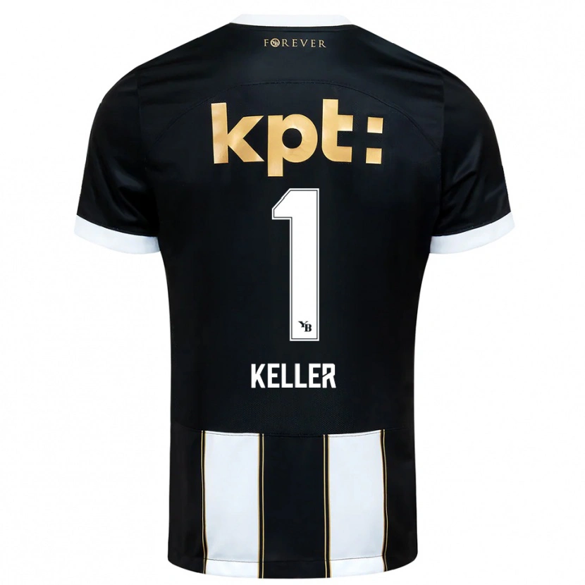 Danxen Dames Marvin Keller #1 Zwart Wit Uitshirt Uittenue 2025/26 T-Shirt