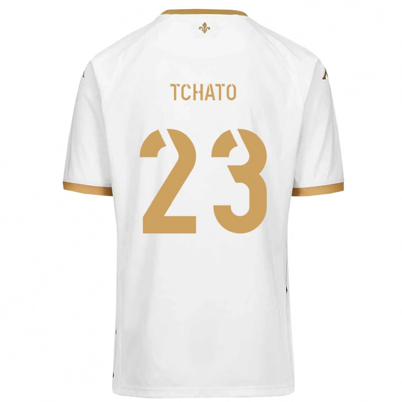 Danxen Dames Ryan Tchato #23 Wit Goud Uitshirt Uittenue 2025/26 T-Shirt