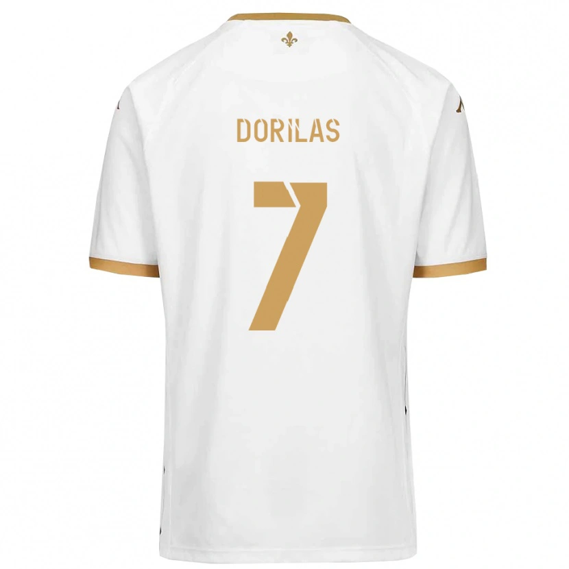 Danxen Dames Johan Dorilas #7 Wit Goud Uitshirt Uittenue 2025/26 T-Shirt