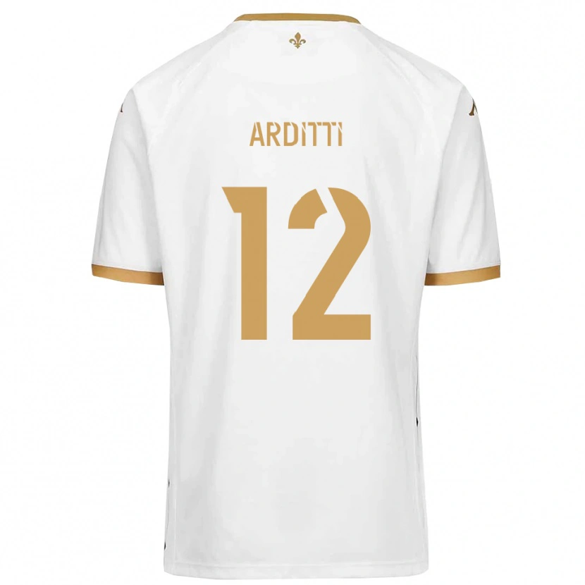Danxen Dames Nathan Arditti #12 Wit Goud Uitshirt Uittenue 2025/26 T-Shirt