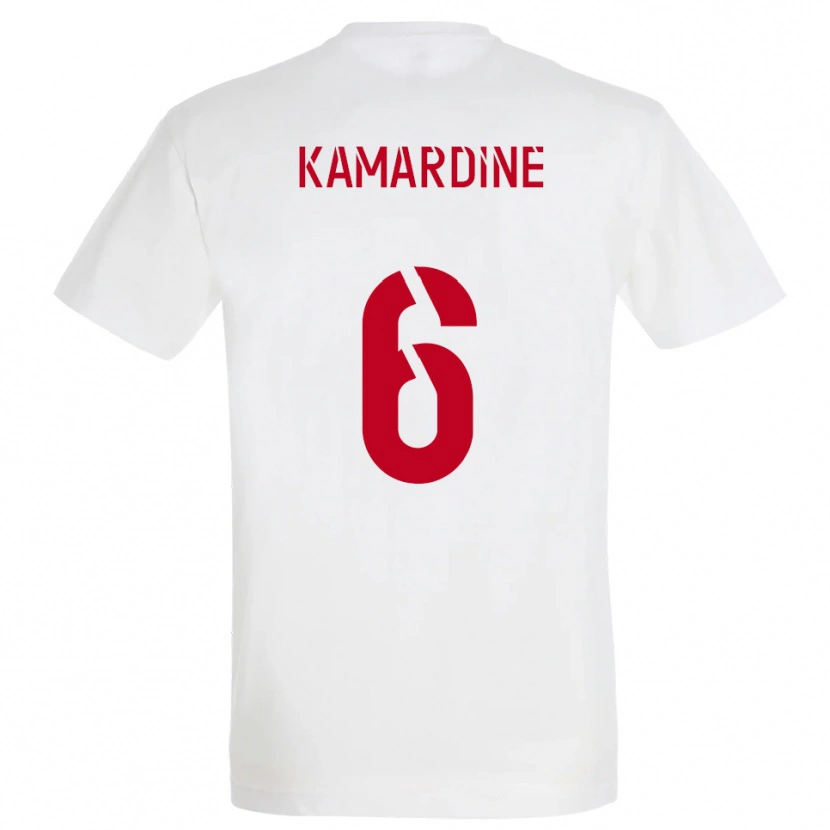 Danxen Dames Mohamed Kamardine #6 Wit Rood Geel Uitshirt Uittenue 2025/26 T-Shirt