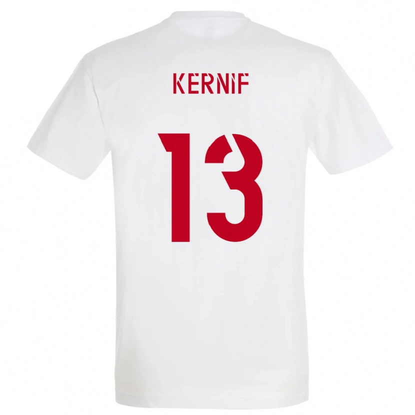Danxen Dames Nourdine Kernif #13 Wit Rood Geel Uitshirt Uittenue 2025/26 T-Shirt