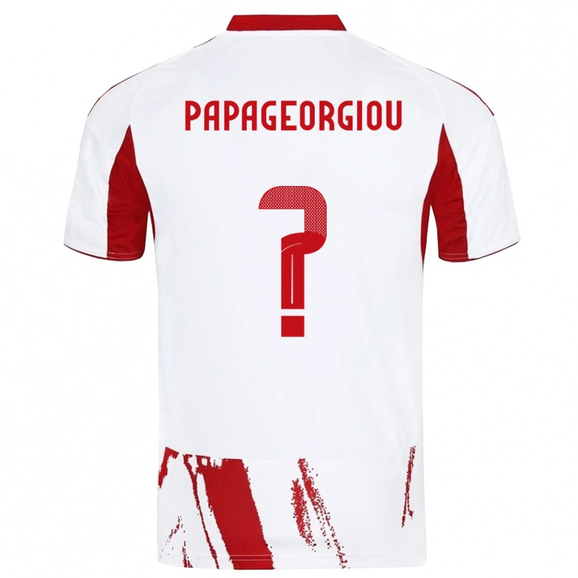 Danxen Dames Konstantinos Papageorgiou #0 Wit Rood Uitshirt Uittenue 2025/26 T-Shirt