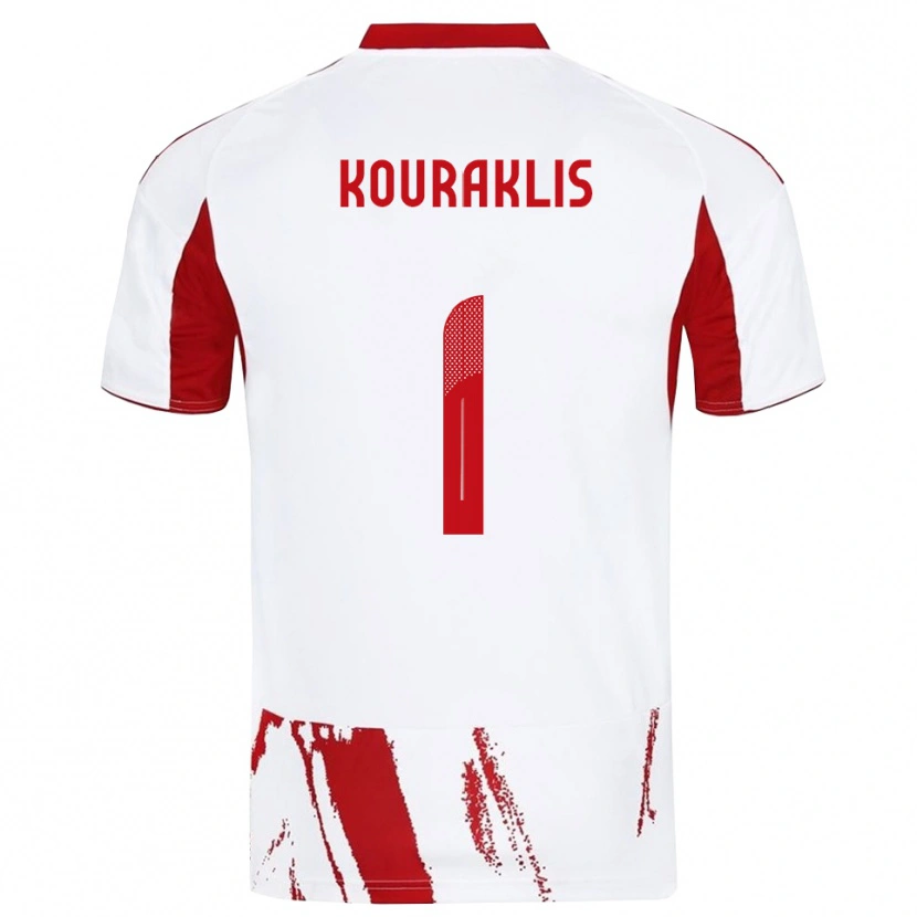 Danxen Dames Georgios Kouraklis #1 Wit Rood Uitshirt Uittenue 2025/26 T-Shirt
