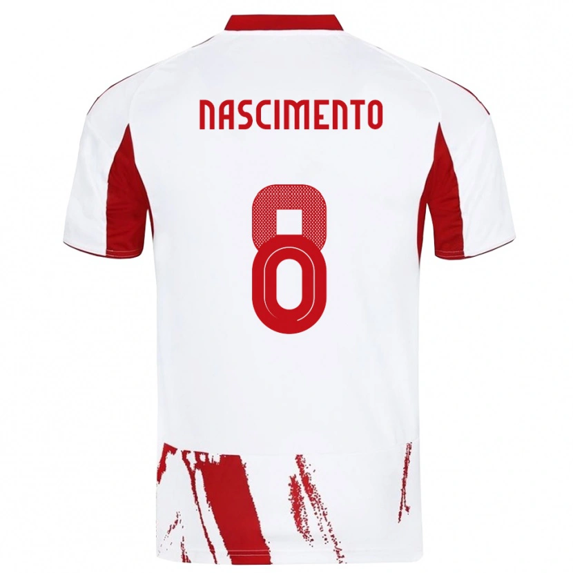 Danxen Dames Diogo Nascimento #8 Wit Rood Uitshirt Uittenue 2025/26 T-Shirt