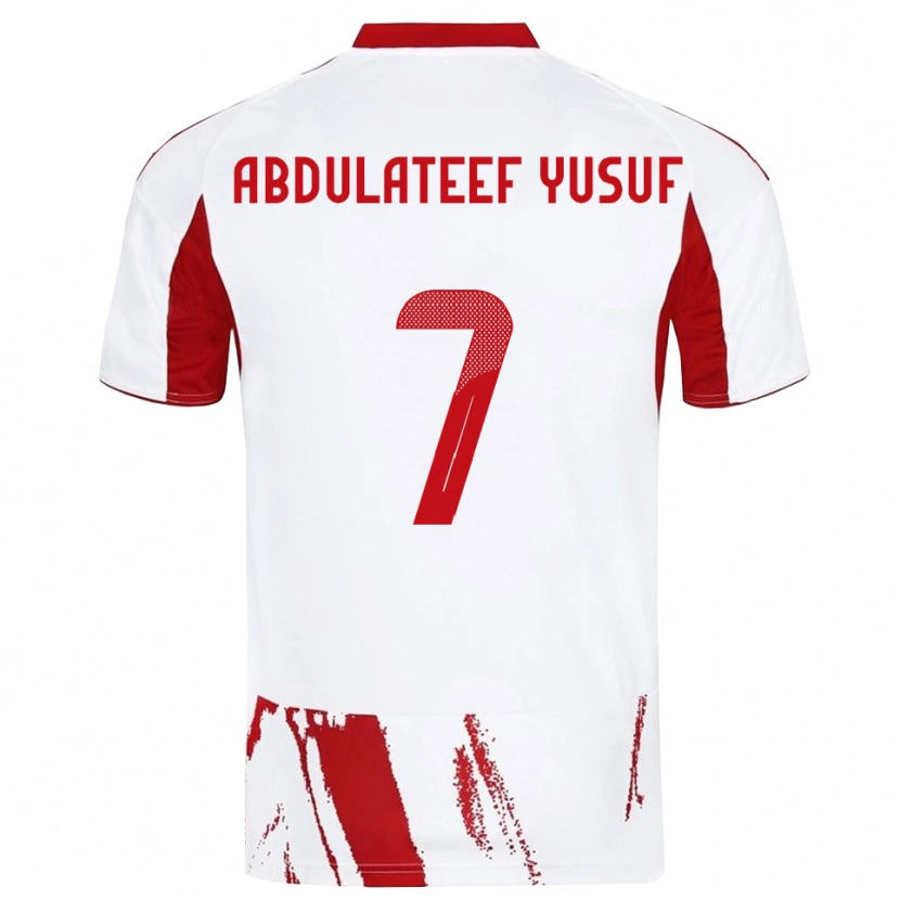 Danxen Dames Taiye Abdulateef Yusuf #7 Wit Rood Uitshirt Uittenue 2025/26 T-Shirt