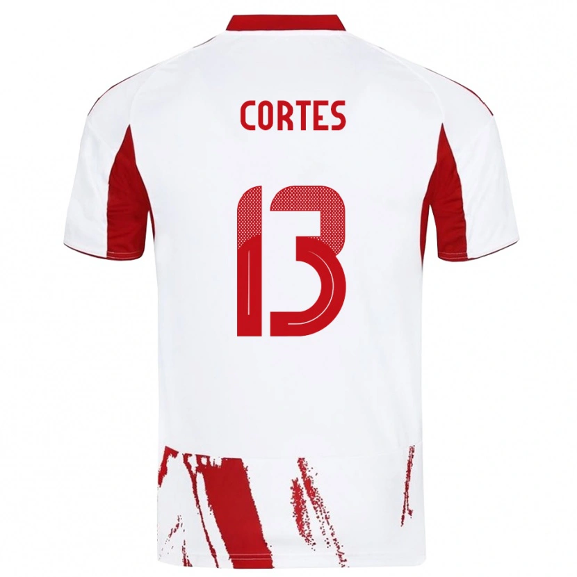Danxen Dames Ethan Cortes #13 Wit Rood Uitshirt Uittenue 2025/26 T-Shirt