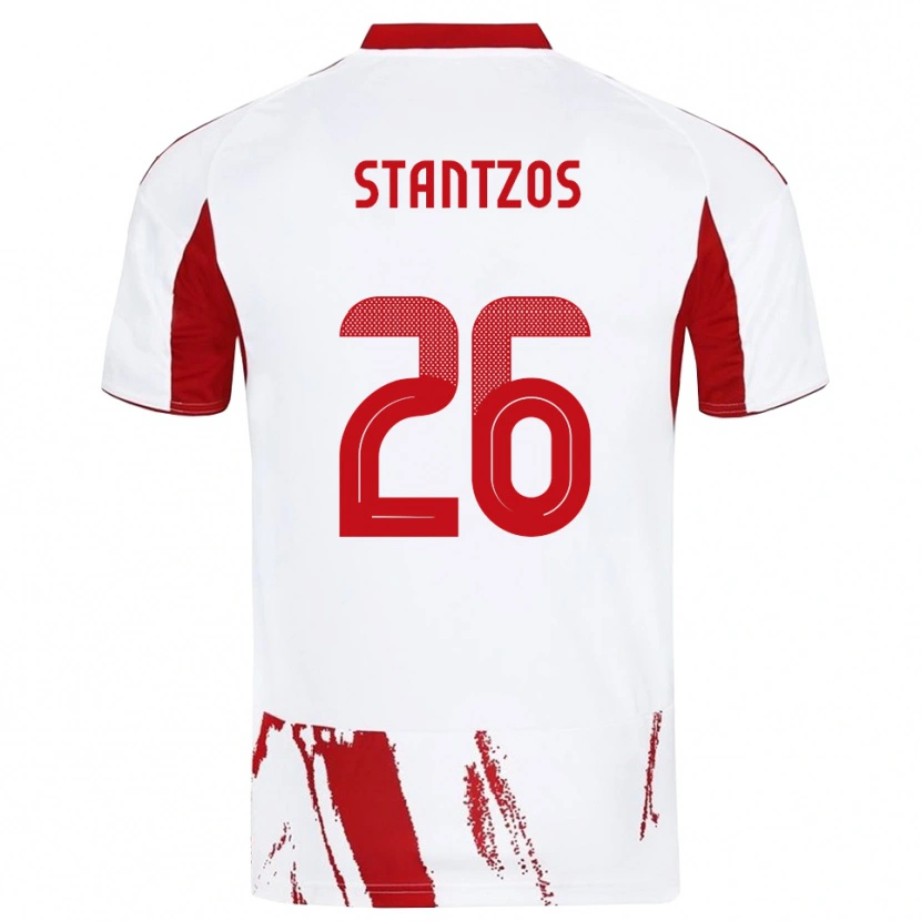 Danxen Dames Athanasios Stantzos #26 Wit Rood Uitshirt Uittenue 2025/26 T-Shirt