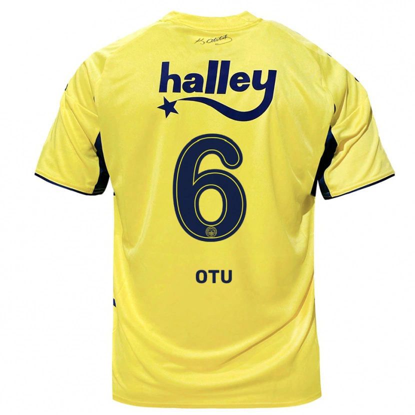 Danxen Dames Regina Otu #6 Geel Donkerblauw Uitshirt Uittenue 2025/26 T-Shirt