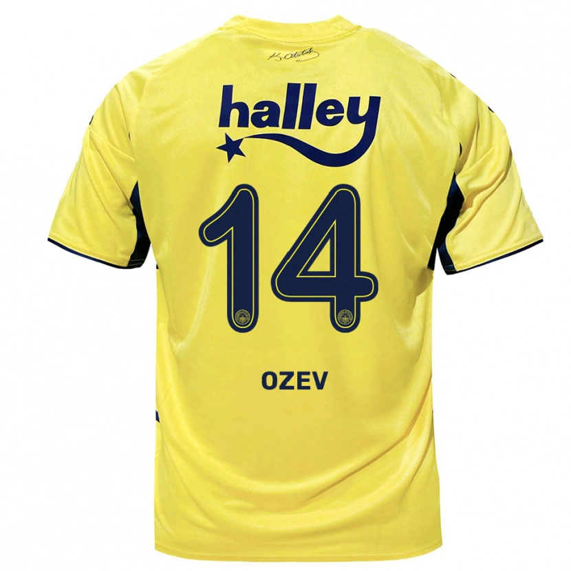 Danxen Dames Ümran Özev #14 Geel Donkerblauw Uitshirt Uittenue 2025/26 T-Shirt