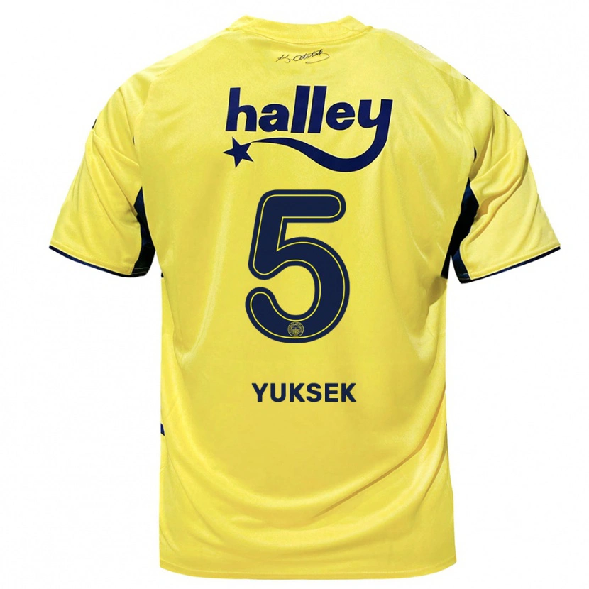 Danxen Dames İsmail Yüksek #5 Geel Donkerblauw Uitshirt Uittenue 2025/26 T-Shirt