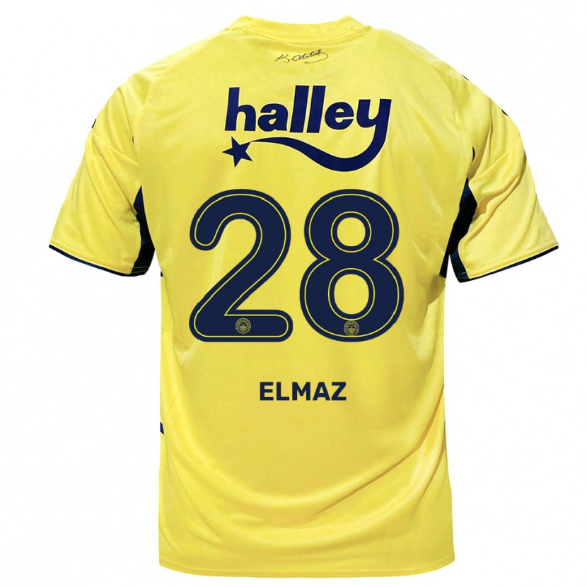 Danxen Dames Bartuğ Elmaz #28 Geel Donkerblauw Uitshirt Uittenue 2025/26 T-Shirt