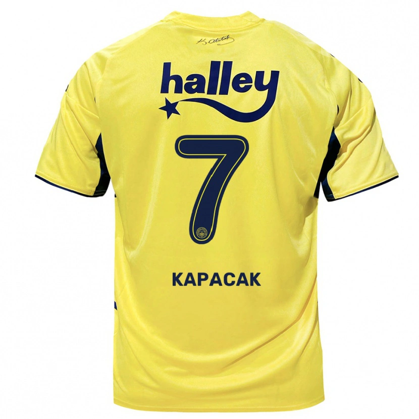 Danxen Dames Burak Kapacak #7 Geel Donkerblauw Uitshirt Uittenue 2025/26 T-Shirt